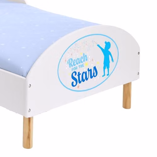 Liberty House Toys White Solid Wood Kids Toddler Bed, H68 x W74 x D144 cm – 2