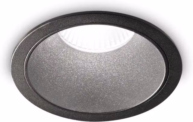 Ideal Lux Game Round Recessed Downlight in Black, Diameter: 8.5 cm