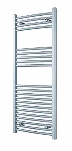 Prorad 2 Towel Rail Curved Chrome Silver W/H: 600 x 1200 mm
