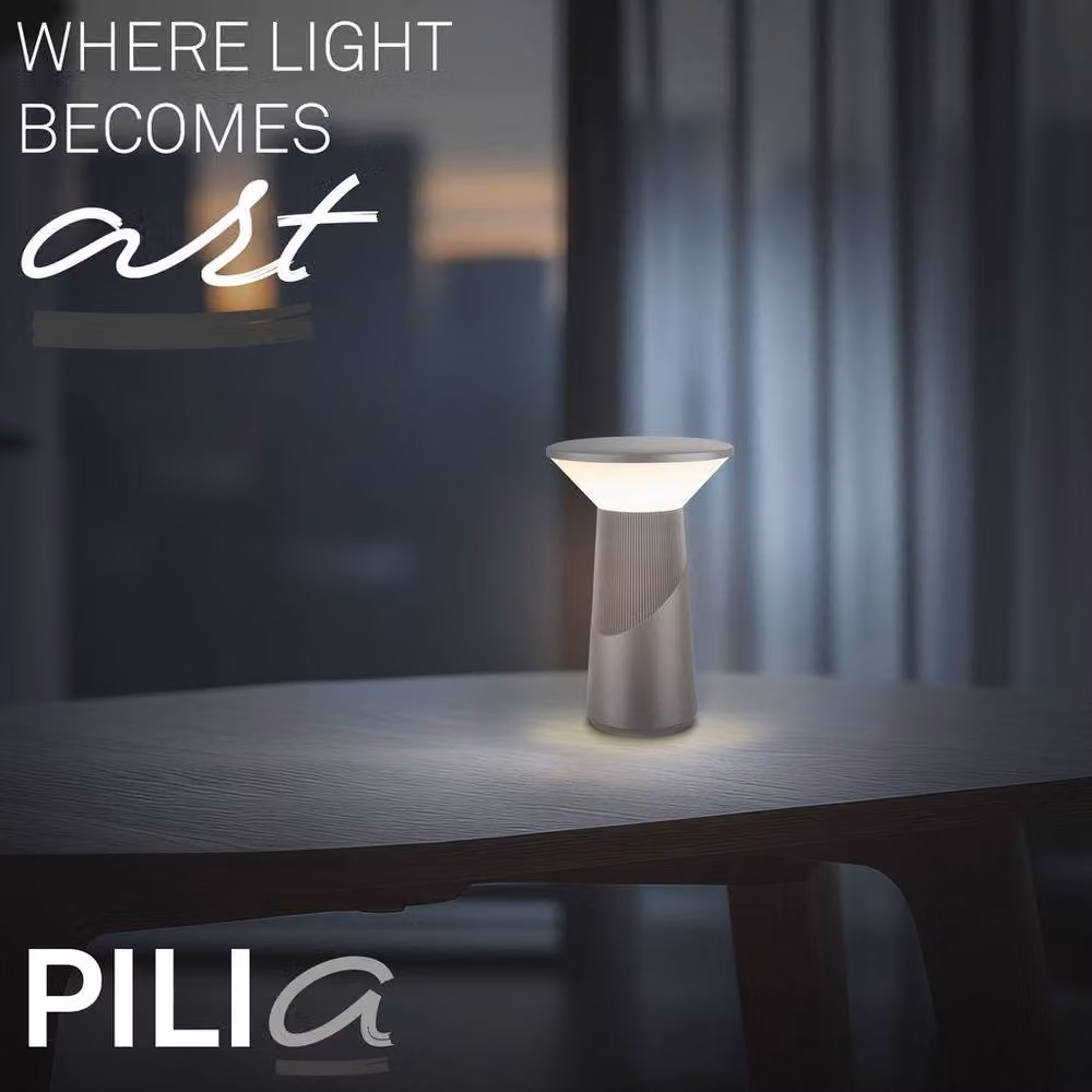 Briloner Pilia Rechargeable LED Table Lamp, Anthracite, H 24 cm x W 15 cm, IP44 Dimmable Night Light – 4
