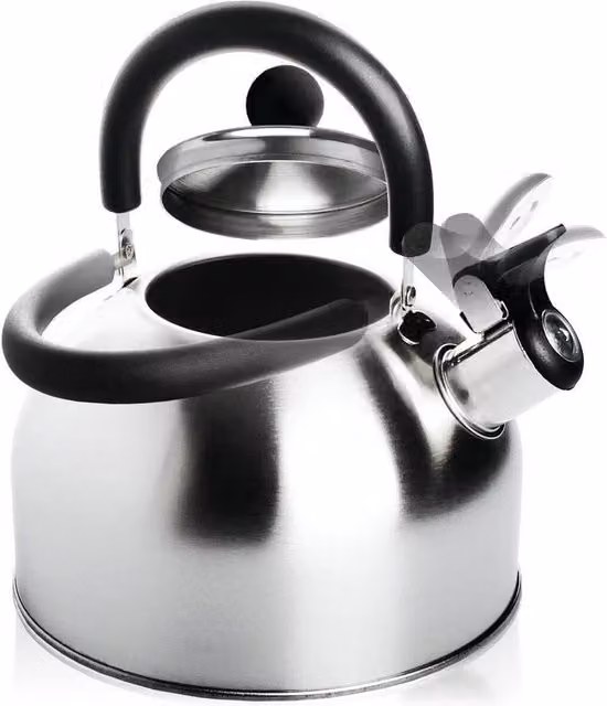 FLAVORA Stainless Steel Whistling Kettle, 2.5L, Silver – 1