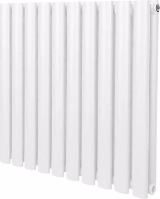 Monstershop Oval Column Radiator in White, W/D/H: 60 x 60 x 60 cm