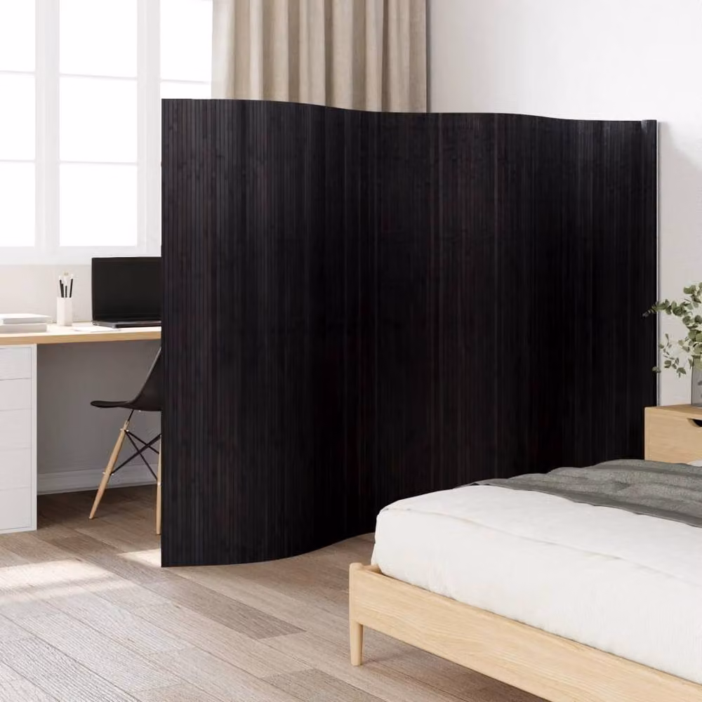 Berkfield Home Black Bamboo Room Divider, W/H: 400 x 165 cm – 2