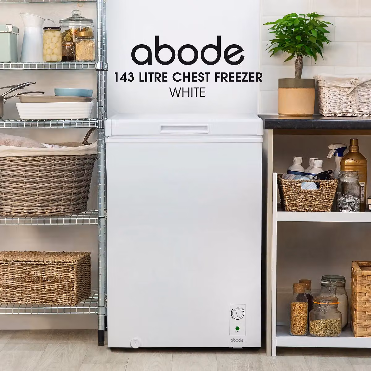 Abode 142L Freestanding Chest Freezer in White – 2