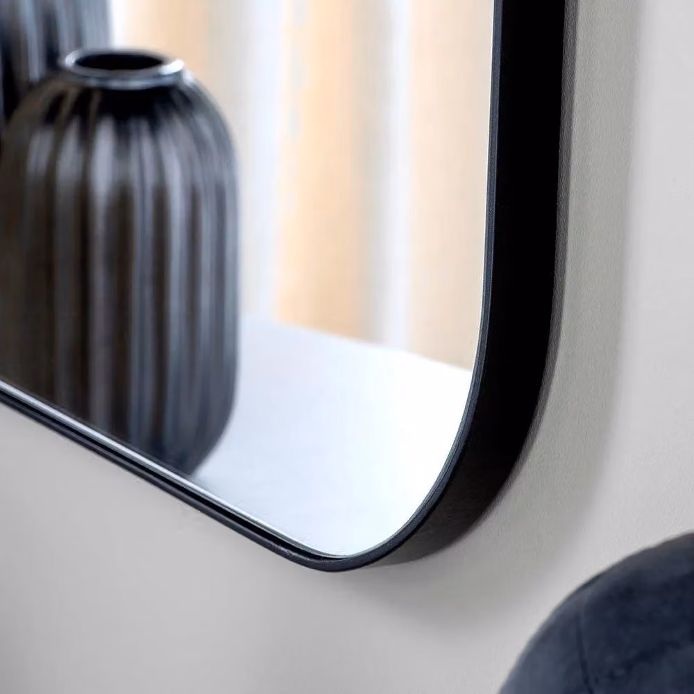 Yearn Mirrors Large Full Length Radius Corner Mirror in Black, W/H: 60 x 150 cm – 2