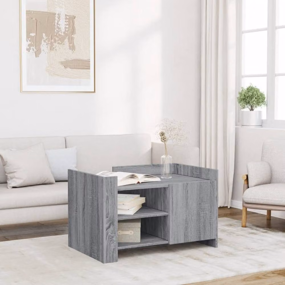 Berkfield Home Modern Grey Sonoma Coffee Table, W/D/H: 80 x 50 x 50 cm – 2