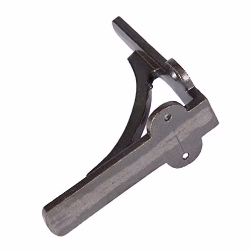 Hammer and Tongs Pack of 4 Curved Iron Shelf Brackets in Raw Black, Diameter: 100 mm – 3
