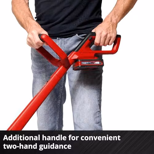 Einhell Power X-Change Cordless Lawn Trimmer in Red with 24cm Cutting Width – 4
