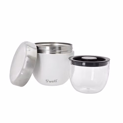 S'well Eats 2-in-1 Food Bowl with Screw-Top Lid, 636ml, White – 1