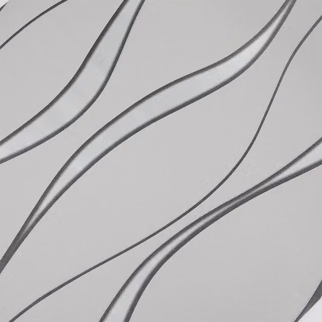 Livingandhome Self-Adhesive Non-Woven Abstract Striped Wallpaper Roll in Grey