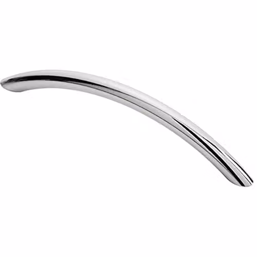 Loops Curved Bow Cabinet Pull Handle in Chrome, 153 x 10 mm with 128 mm Fixing Centres