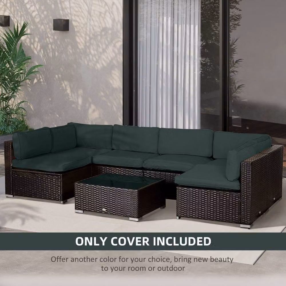 Stilvora 14 Piece Grey Polyester Outdoor Cushion Cover Set – 5