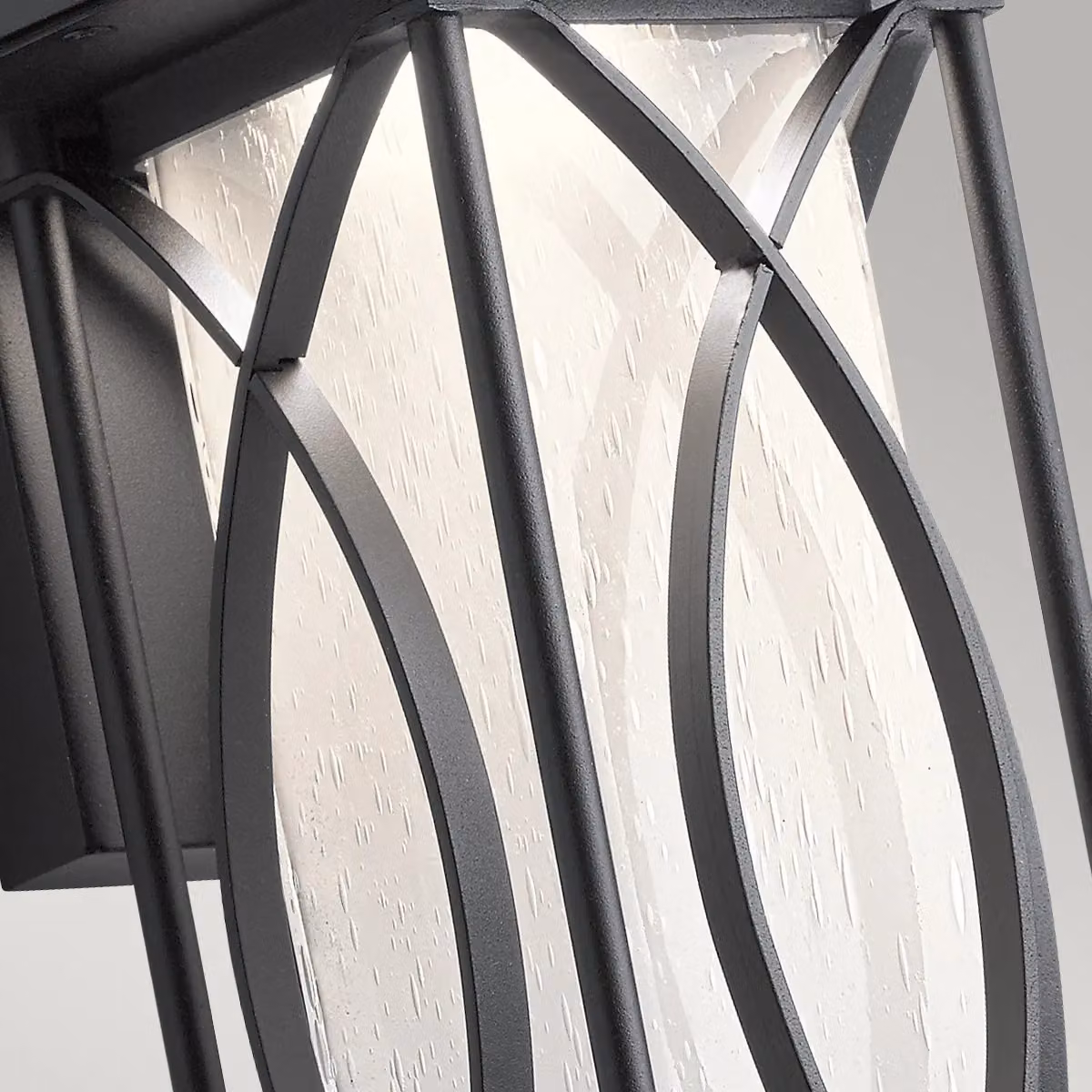 Kichler Ashbern Outdoor 1 Light Wall Lantern in Textured Black, IP44 Rated – 3
