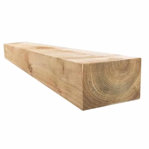 Snowdon Brown Timber Treated Garden Sleepers, 10 Pack, H x W x D: 1200 x 150 x 100 mm