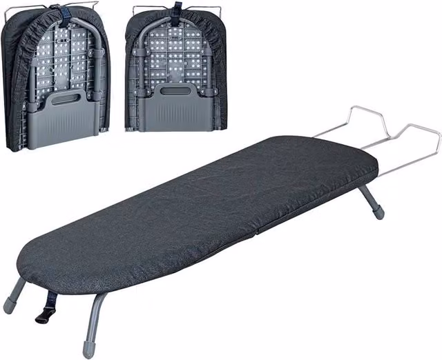 Havendro Grey Foldable Ironing Board with Cover and Iron Rest