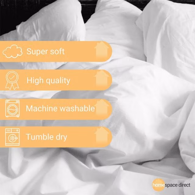 HomeSpace Direct Aurora Embellished Duvet Cover Set, White, 200 x 200 cm