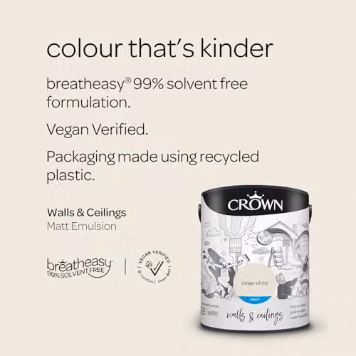 Crown Matt Emulsion Paint Beige White 5 l – 2