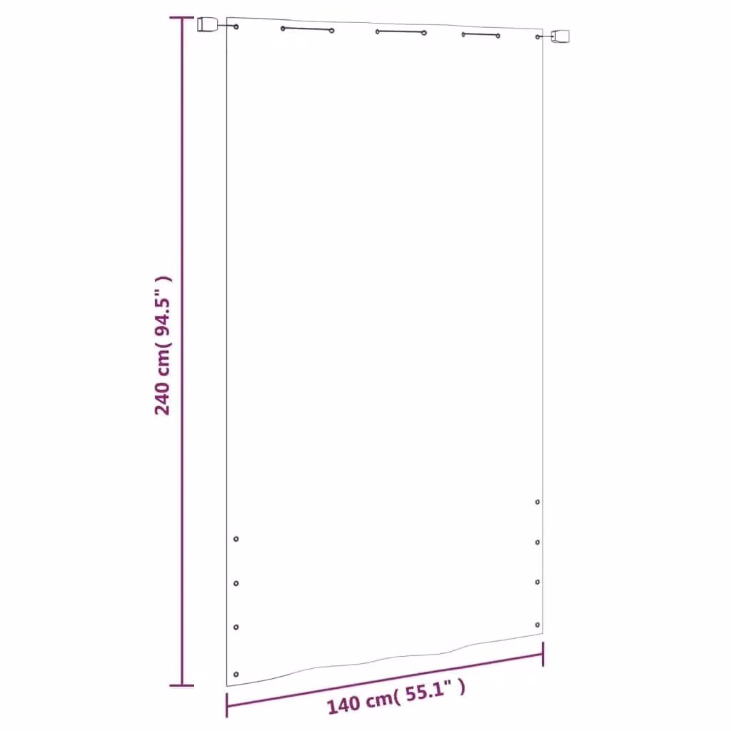 Berkfield Home Balcony Cover, Green, W: 140 cm, H: 240 cm – 2