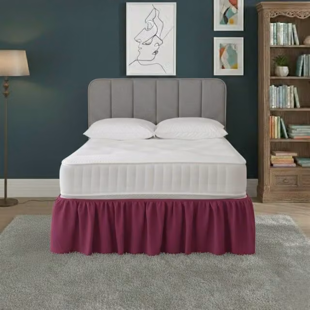 Snug City Polycotton Divan Bed Base Valance Sheet in Pink, Single – 1