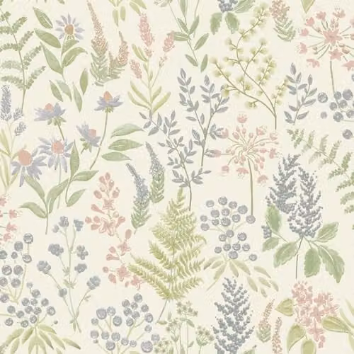 Holden Decor Rural Paradise Floral Sprig Wallpaper in Teal, Pink and Multicolour – 2