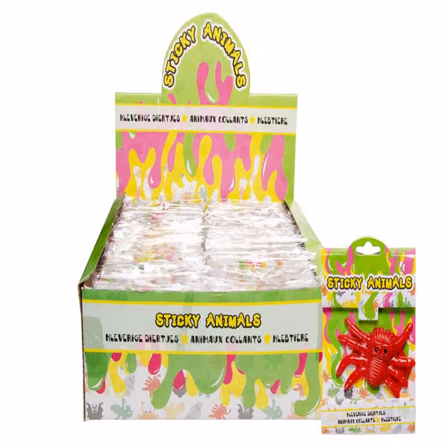 LG-Imports Pack of 12 Large White Sticky Animals