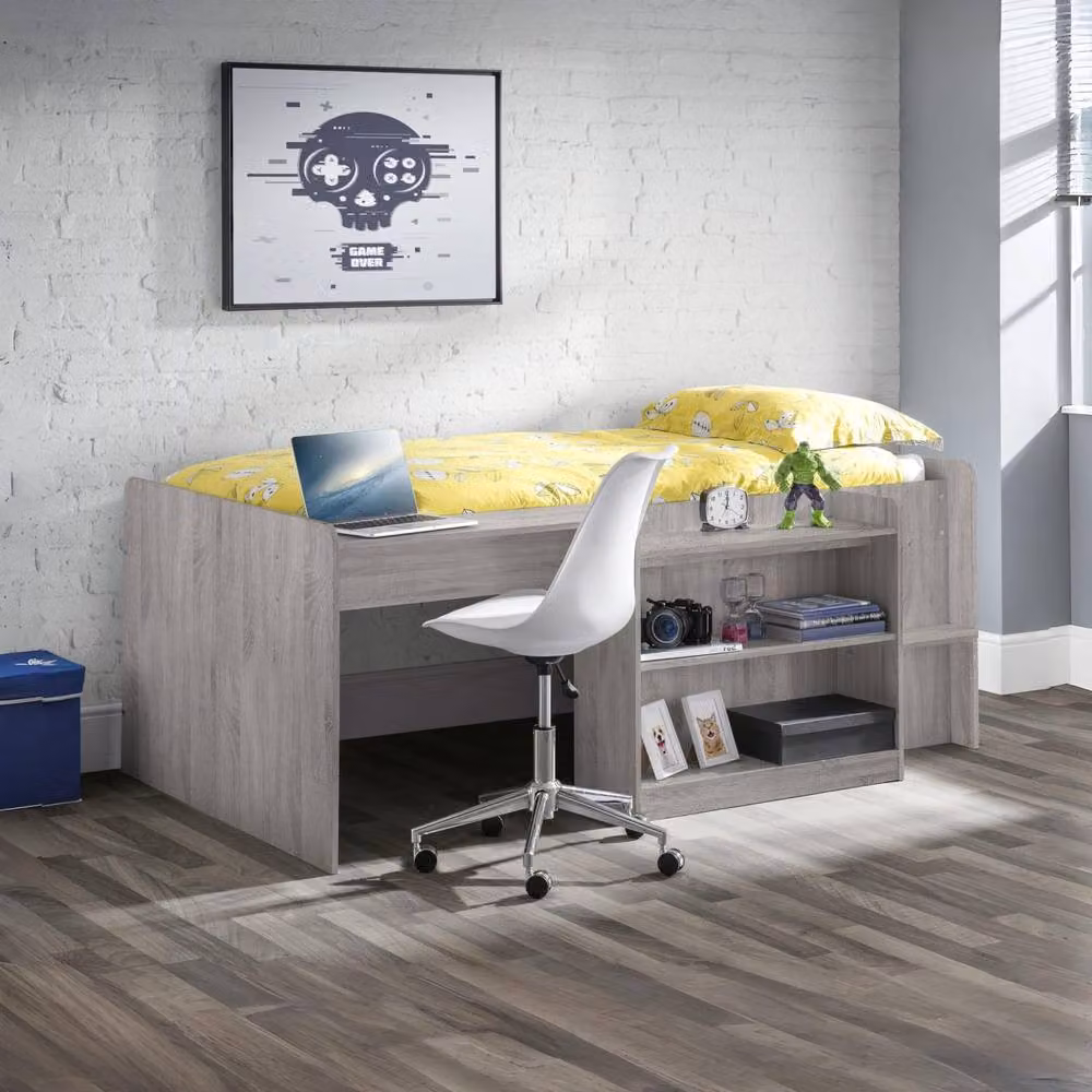 Cheshire Obsidian Midsleeper Single Bed in Grey Oak – 2