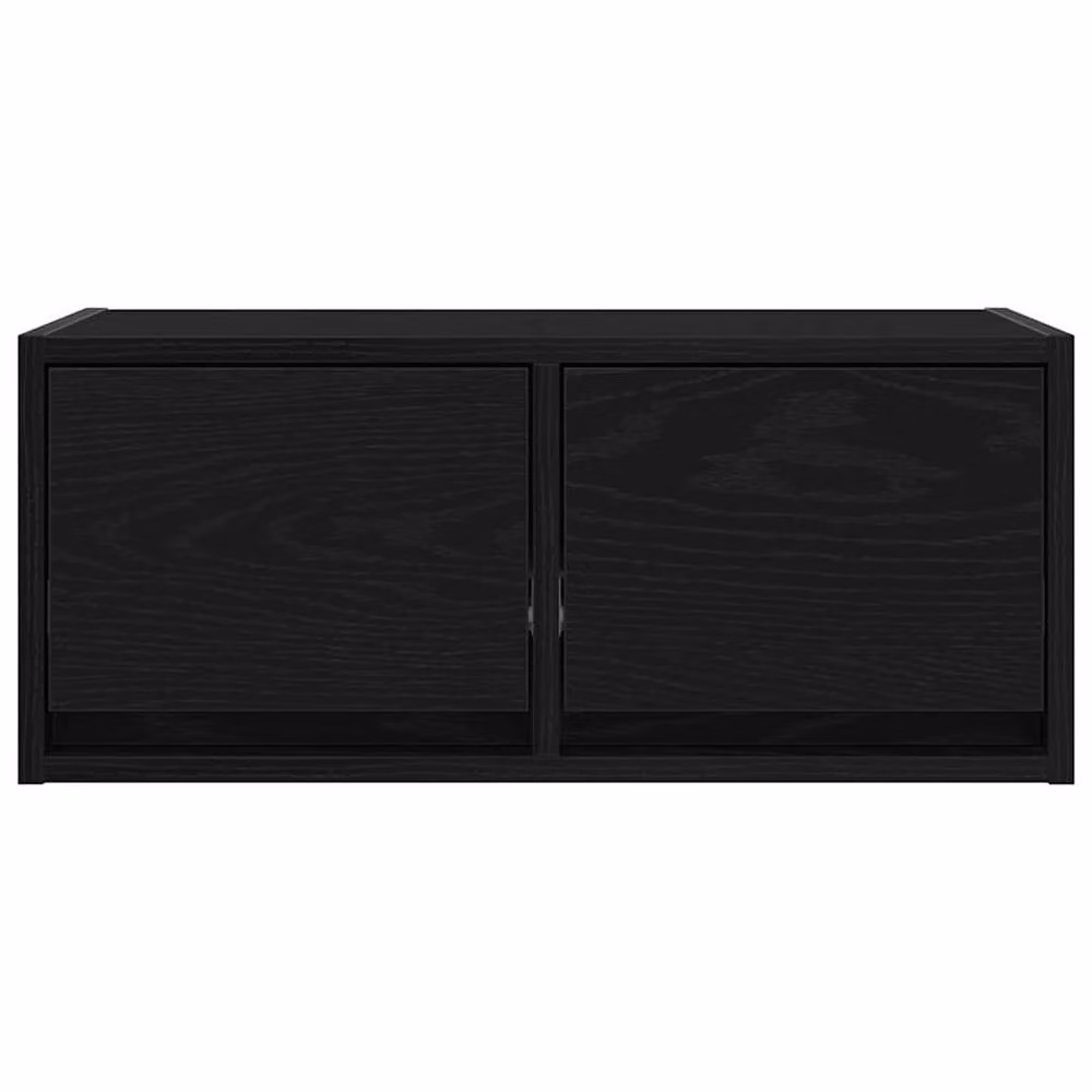 Berkfield Home Set of 2 Black Oak TV Cabinets, W: 60 cm, D: 31 cm, H: 25.5 cm – 3