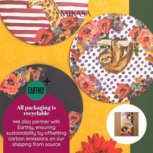 Mikasa Wild at Heart Set of 4 Round Cork Placemats, Multicolour, Diameter: 29 cm – 6