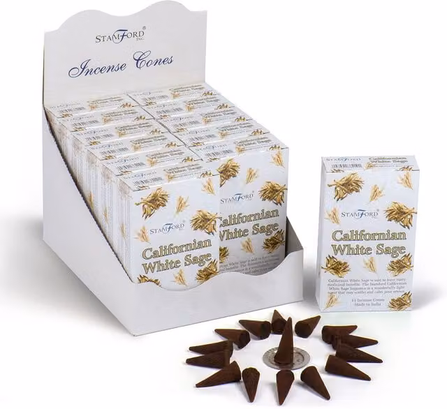 Stamford Californian Sage Incense Cones Set - White