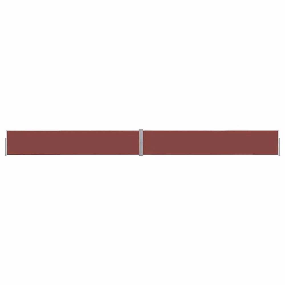 Berkfield Home Retractable Side Awning in Brown with Polyester Fabric and Steel Frame, W/H: 1200 x 140 cm – 2