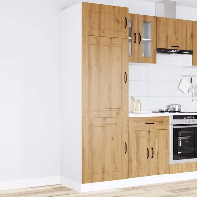 Berkfield Home Kalmar Kitchen Wall Unit in Artisan Oak Brown