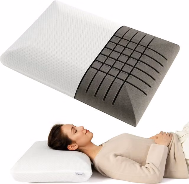 Costway Set of 2 White Bamboo Charcoal Memory Foam Pillows for Adults