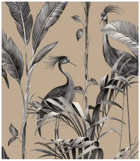 Belgravia Azzurra Gold Botanical Leaf Floral Matt Paper Wallpaper Roll
