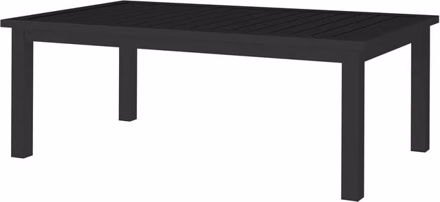 ERGOVEXA Modern Aluminium Outdoor Coffee Table in Matt Black, W: 100 cm, D: 60 cm, H: 37 cm