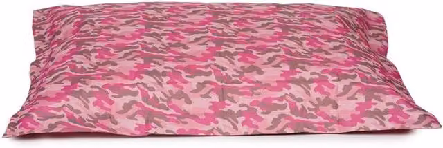 Kaikoo XL Square Floor Cushion in Pink Camo Print with Weatherproof Outdoor Fabric – 1