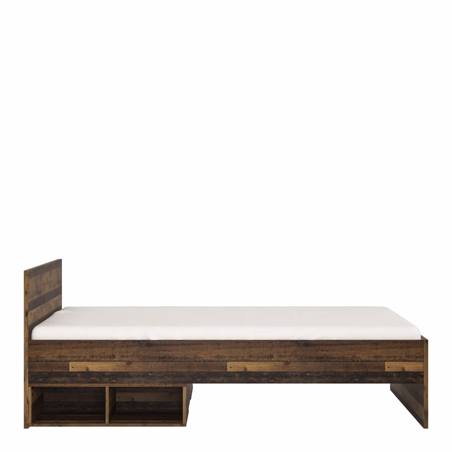 Furniture To Go Brooklyn Single Bed in Walnut with Side Compartments, W/D/H: 120 x 200 cm – 2