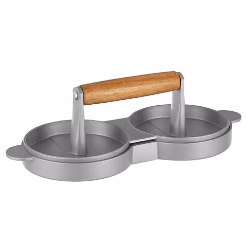Premier Housewares From Scratch Non-Stick Double Hamburger Press in Brown – 1
