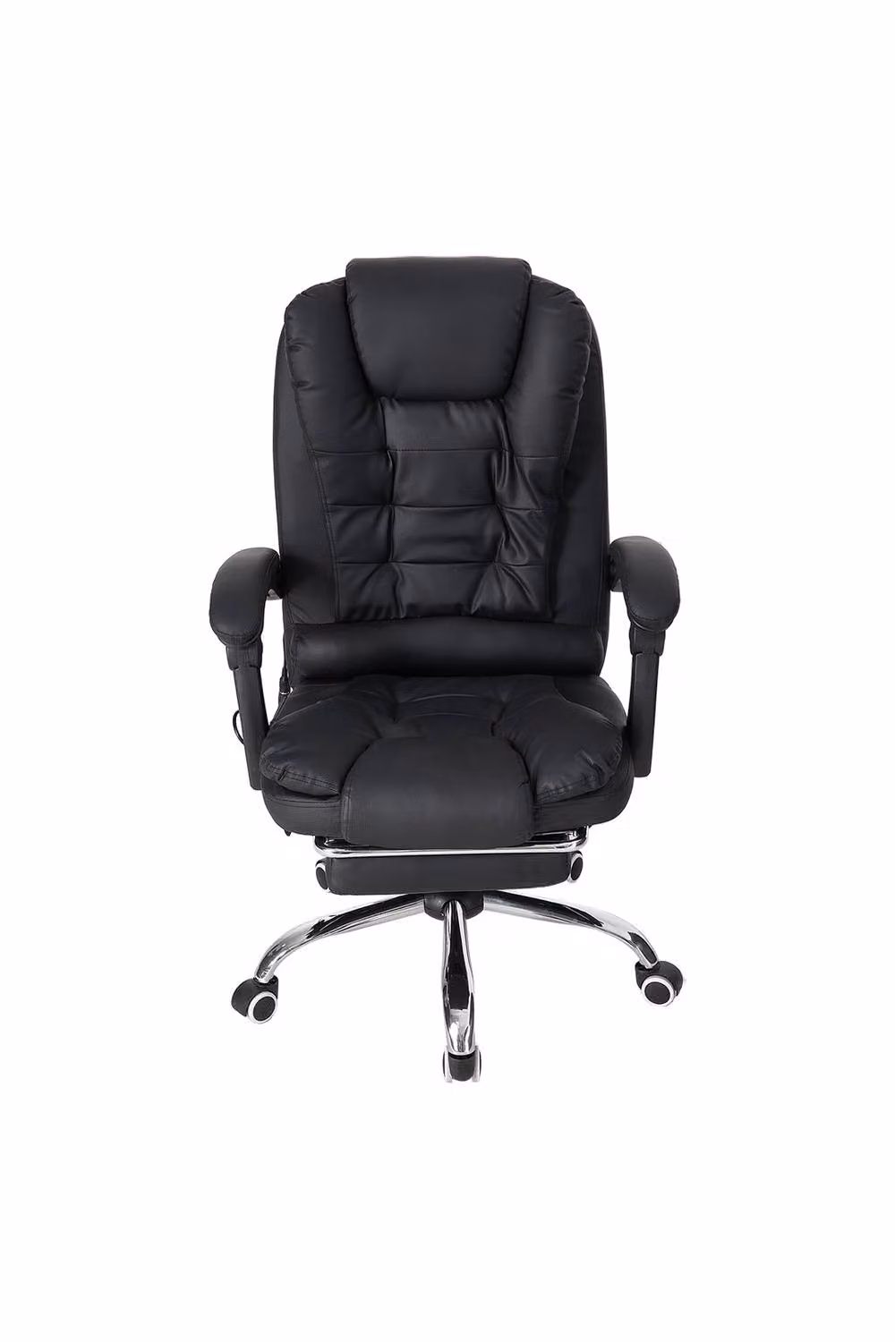 Living and Home Black Synthetic Leather Executive Swivel Office Chair with 7-Point Massage and Armrests – 2