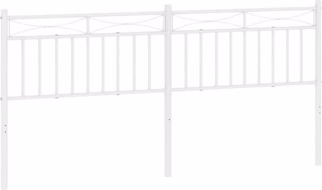 Berkfield Home Classic Metal Headboard in White, 193 cm – 1