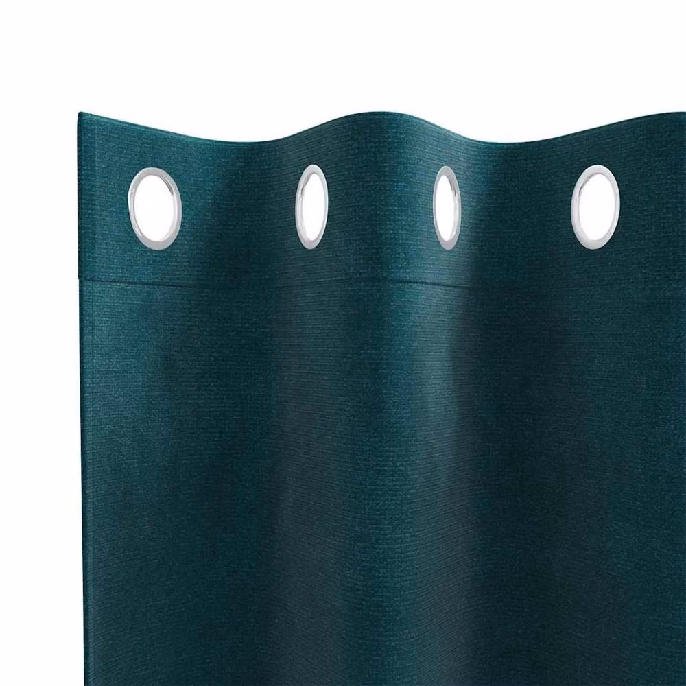 Berkfield Home Dark Green Velvet Blackout Eyelet Curtains, 2 Pack – 5