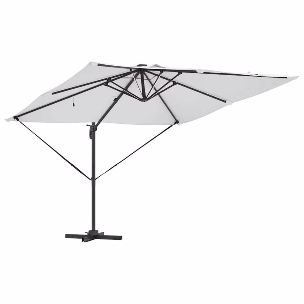 Berkfield Home Roma Cantilever Parasol with Solar LEDs in Sand, W: 286 cm, D: 285 cm, H: 270 cm – 2