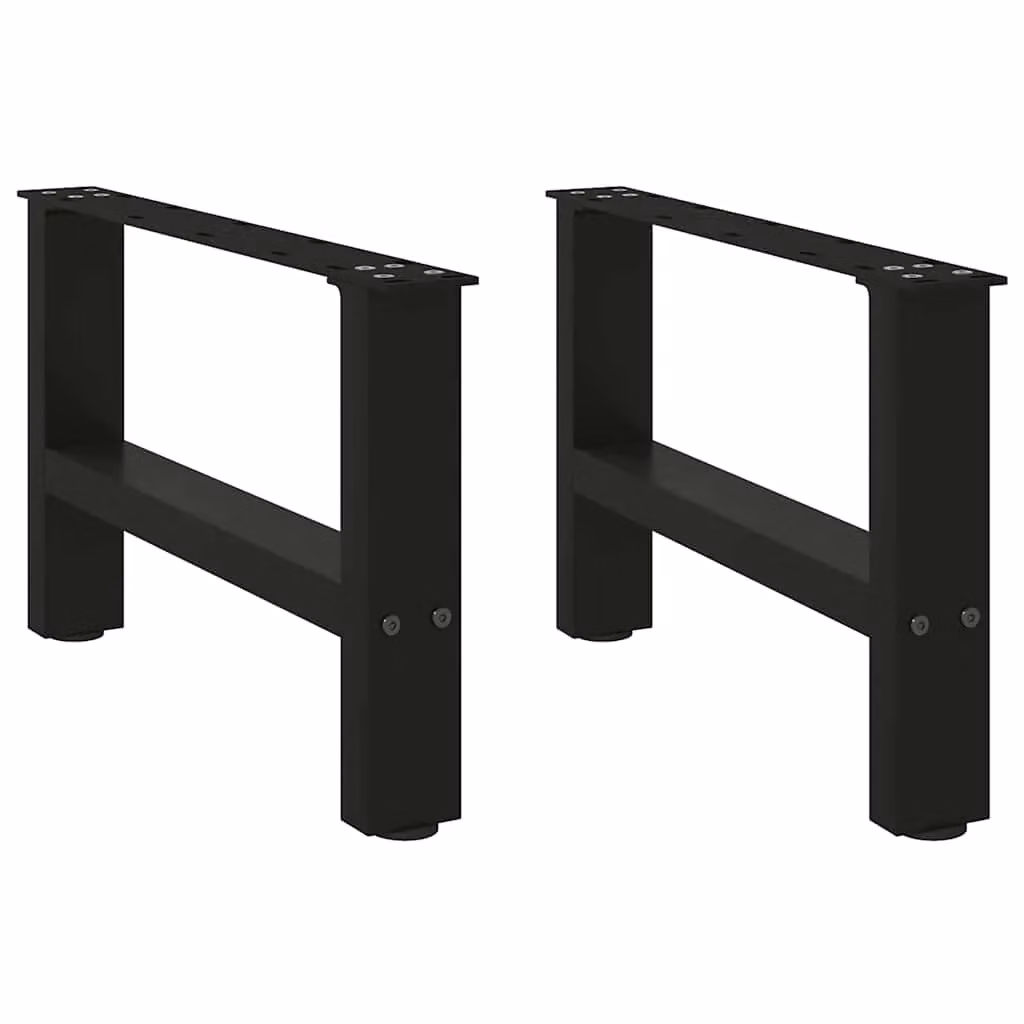 Berkfield Home Modern Black Matt Steel Coffee Table Legs, 2 pcs, H: 50 cm, W: 30.5 cm – 1