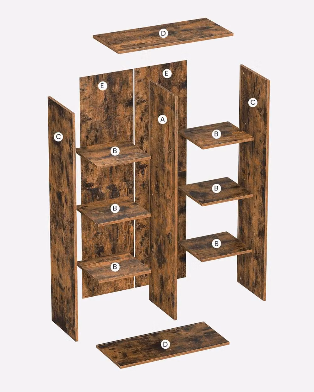 VASAGLE 8 Cube Storage Rack in Brown – 5