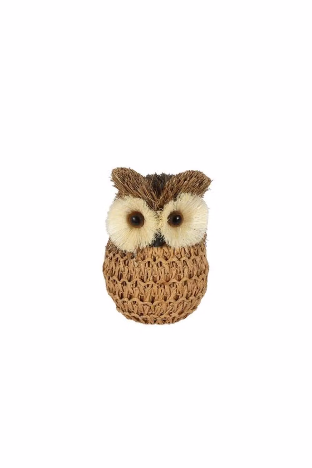 KDMD Natural Owl Grass Woven Ornament in Brown, Height: 13 cm – 2