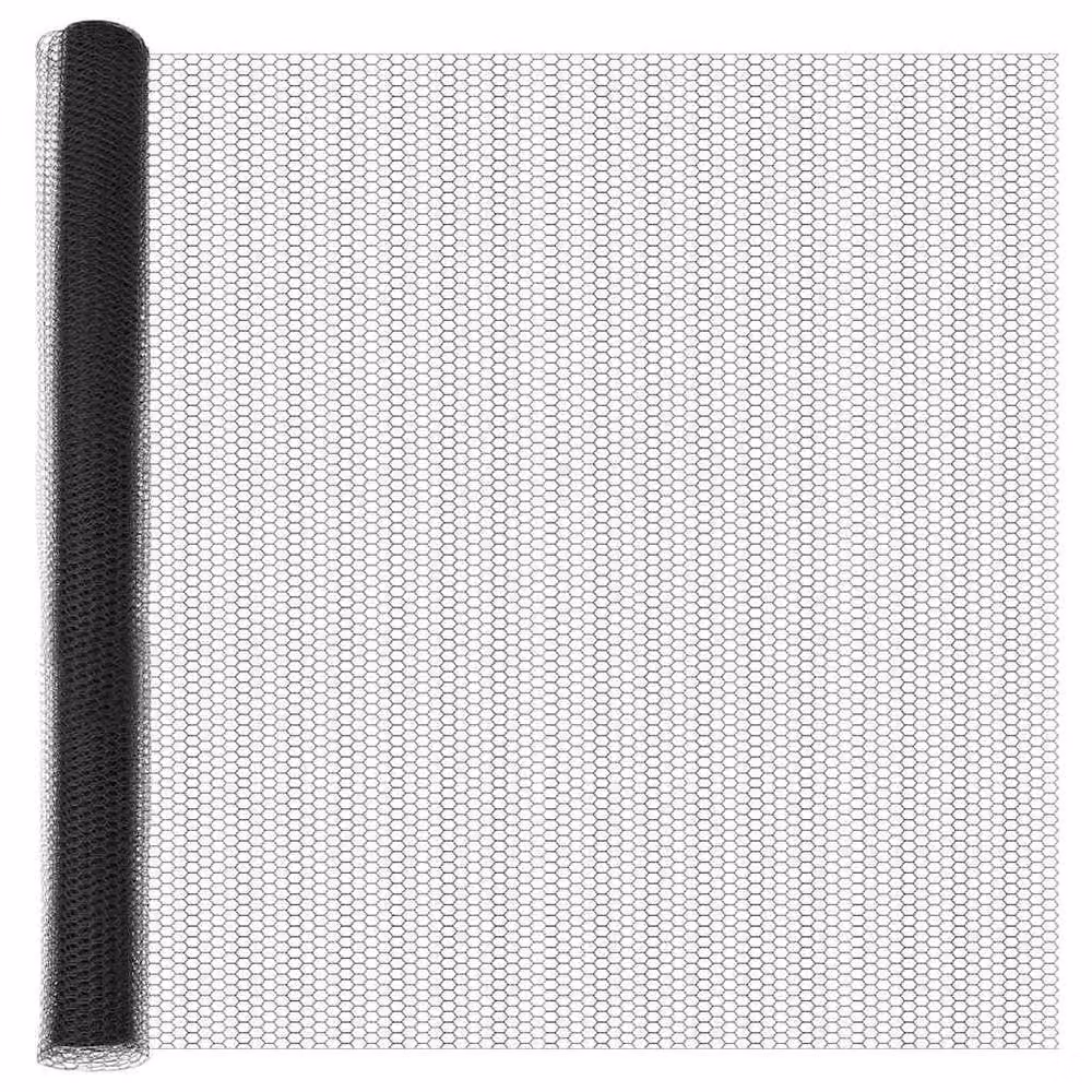 Berkfield Home Hexagon Steel Fence in Dark Green and Grey, H: 160 cm x W: 100 m – 1