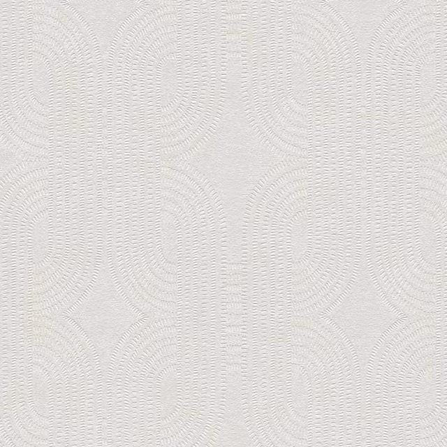 I Love Wallpaper Art Deco Geometric Woven Wallpaper Sample in White