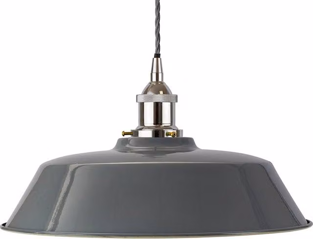SE Home Chancery Modern Suspended Pendant Light in Grey and Nickel – 1