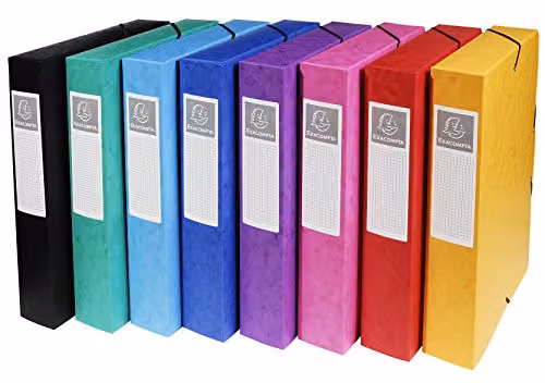 Exacompta ExaBox A4 Paper Filing Box, Multicolour, 6cm Spine – 1