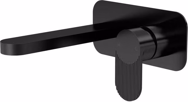 Balterley Two Handle Wall Mounted Basin Mixer in Matt Black – 1