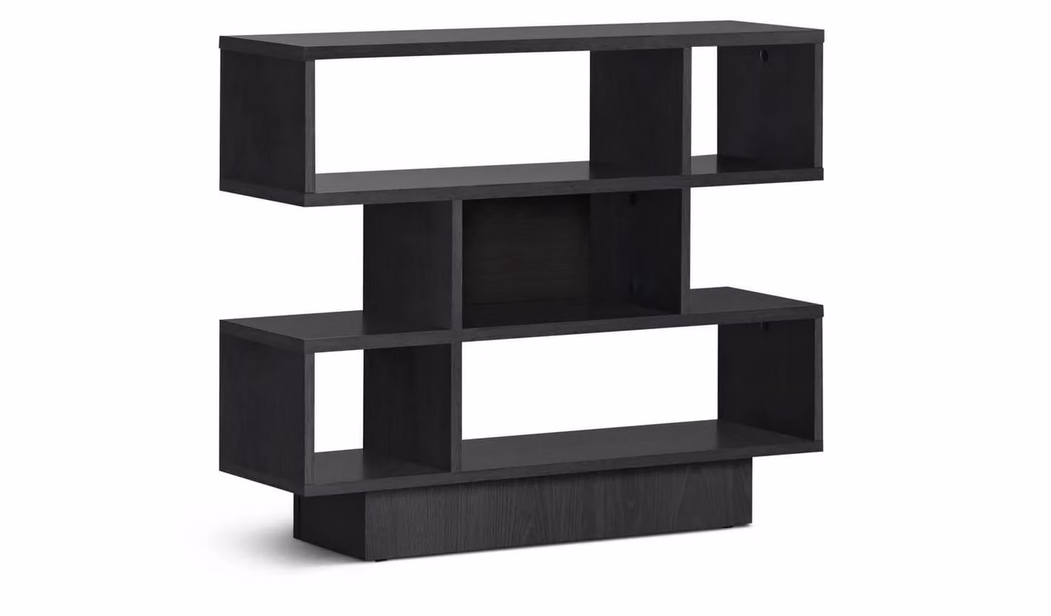 Cheap Furniture Warehouse Cubes Short Shallow Freestanding Shelving Unit in Black